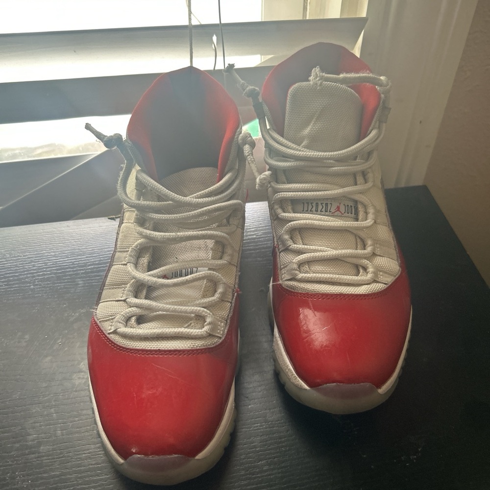 Vibrant Red and White Sneakers